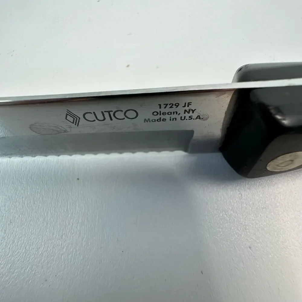 Cutco Knife #1729 REFURBISHED Brown Swirl Handle Petite Carver 6 3/4